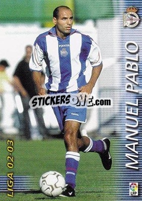 Cromo Manuel Pablo - Liga 2002-2003. Megafichas - Panini