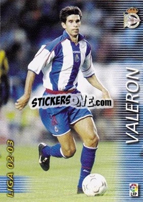 Cromo Valeron - Liga 2002-2003. Megafichas - Panini