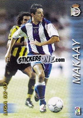 Cromo Makaay - Liga 2002-2003. Megafichas n. 124 - Panini