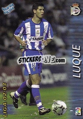 Sticker Luque - Liga 2002-2003. Megafichas - Panini
