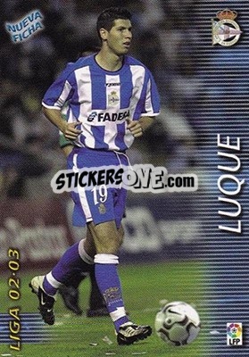 Cromo Luque - Liga 2002-2003. Megafichas - Panini