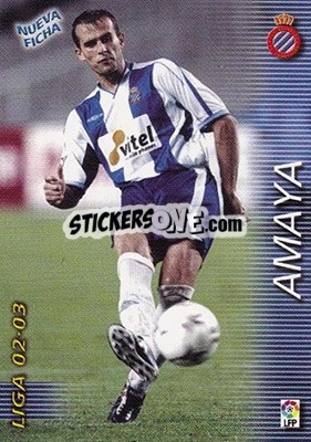 Cromo Amaya - Liga 2002-2003. Megafichas - Panini