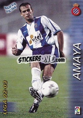 Sticker Amaya - Liga 2002-2003. Megafichas n. 130bis - Panini