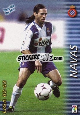 Sticker Navas - Liga 2002-2003. Megafichas n. 134bis - Panini