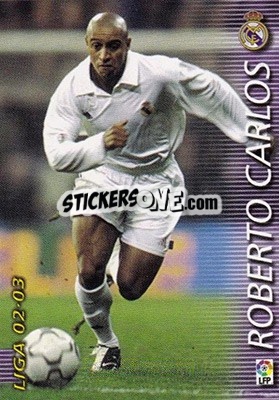 Sticker Roberto Carlos - Liga 2002-2003. Megafichas - Panini