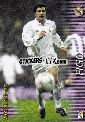 Sticker Figo - Liga 2002-2003. Megafichas n. 157 - Panini