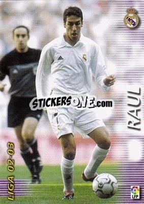 Cromo Raul González - Liga 2002-2003. Megafichas - Panini