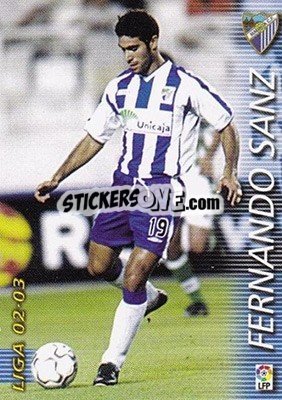 Sticker Fernando Sanz - Liga 2002-2003. Megafichas n. 167 - Panini