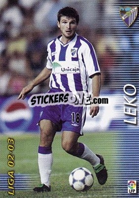 Cromo Leko - Liga 2002-2003. Megafichas - Panini