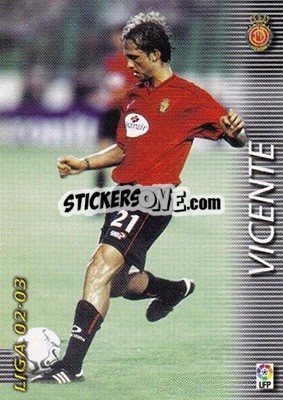 Cromo Vicente - Liga 2002-2003. Megafichas - Panini