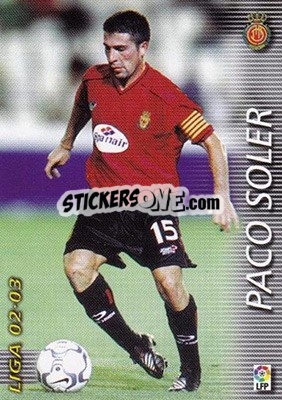 Cromo Paco Soler - Liga 2002-2003. Megafichas - Panini