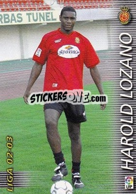 Cromo Harold Lozano - Liga 2002-2003. Megafichas - Panini