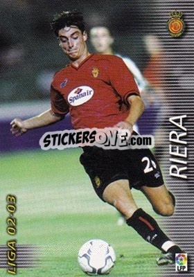 Cromo Albert Riera - Liga 2002-2003. Megafichas - Panini