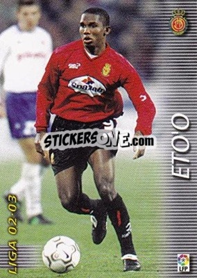 Sticker Eto'o - Liga 2002-2003. Megafichas n. 196 - Panini