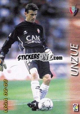 Sticker Unzue - Liga 2002-2003. Megafichas n. 200 - Panini