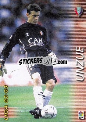 Cromo Unzue - Liga 2002-2003. Megafichas - Panini