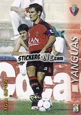 Cromo Yanguas - Liga 2002-2003. Megafichas - Panini
