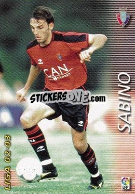 Cromo Sabino - Liga 2002-2003. Megafichas - Panini