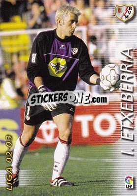 Cromo I. Etxeberria - Liga 2002-2003. Megafichas - Panini