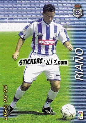 Cromo Riaño - Liga 2002-2003. Megafichas - Panini