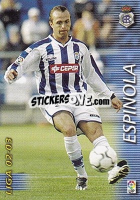 Sticker Espinola - Liga 2002-2003. Megafichas - Panini