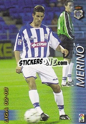 Cromo Merino - Liga 2002-2003. Megafichas - Panini