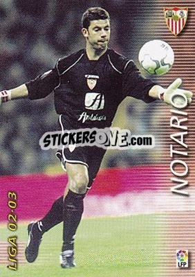 Sticker Notario - Liga 2002-2003. Megafichas n. 272 - Panini
