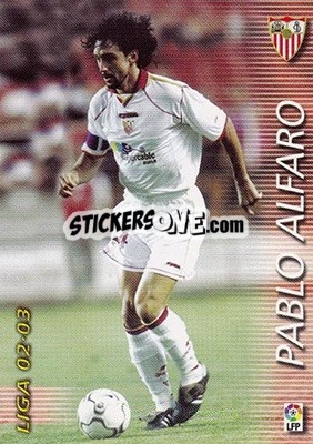Cromo Pablo Alfaro - Liga 2002-2003. Megafichas - Panini