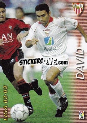 Sticker David - Liga 2002-2003. Megafichas - Panini