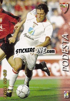 Sticker Podesta - Liga 2002-2003. Megafichas - Panini