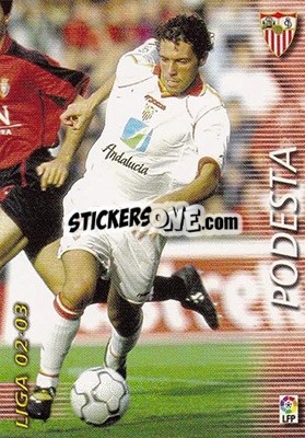 Cromo Podesta - Liga 2002-2003. Megafichas - Panini