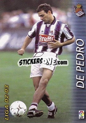 Sticker De Pedro - Liga 2002-2003. Megafichas - Panini