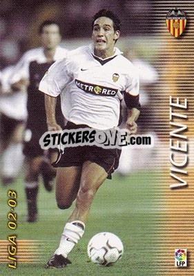 Cromo Vicente - Liga 2002-2003. Megafichas n. 319 - Panini