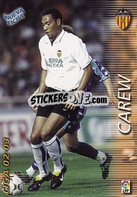 Sticker Carew - Liga 2002-2003. Megafichas n. 323bis - Panini