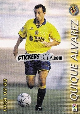 Cromo Quique Alvarez - Liga 2002-2003. Megafichas - Panini