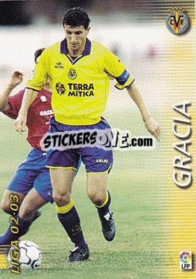 Cromo Gracia - Liga 2002-2003. Megafichas n. 353 - Panini