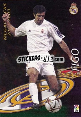 Sticker Figo - Liga 2002-2003. Megafichas n. 370 - Panini