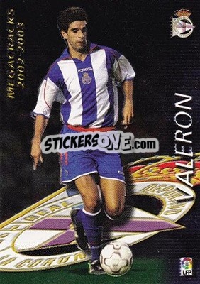 Cromo Valeron - Liga 2002-2003. Megafichas - Panini