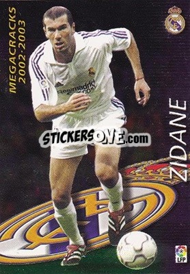 Cromo Zidane - Liga 2002-2003. Megafichas - Panini