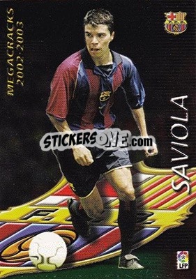 Sticker Saviola - Liga 2002-2003. Megafichas - Panini