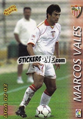 Cromo Marcos Vales - Liga 2002-2003. Megafichas - Panini