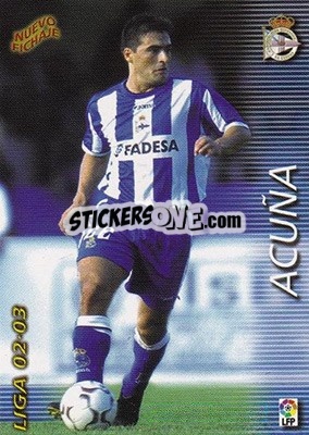 Cromo Acuña - Liga 2002-2003. Megafichas - Panini