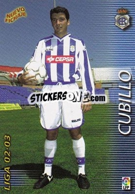 Cromo Cubillo - Liga 2002-2003. Megafichas - Panini