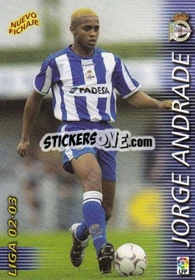 Cromo Jorge Andrade - Liga 2002-2003. Megafichas - Panini