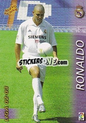 Sticker Ronaldo - Liga 2002-2003. Megafichas n. 425 - Panini