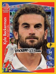 Sticker Kyle Beckerman - Copa América Centenario. USA 2016 - Navarrete