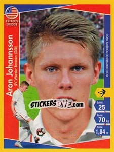 Sticker Aron Johannsson - Copa América Centenario. USA 2016 n. 27 - Navarrete