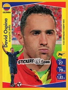 Sticker David Ospina - Copa América Centenario. USA 2016 - Navarrete