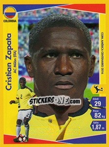 Figurina Cristian Zapata - Copa América Centenario. USA 2016 - Navarrete