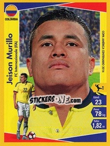 Sticker Jeison Murillo - Copa América Centenario. USA 2016 n. 33 - Navarrete